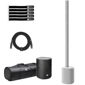 Ld Systems 687368537975 Maui 5 Go 100 W White Column Pa Dj Speaker System Bag Pack