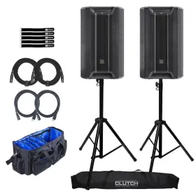 Ld Systems 789049909726 Icoa Pro 15 A Inch Powered Coaxial Speaker 2-pack And Stands
