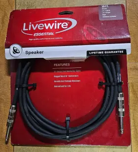 Ss10qq Livewire Essential 10 Foot 16 Gauge Dual Conductor Cable 1/4 Inch Ts Male