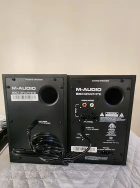 Bx3graphite M-audio Bx3 Graphite Active 3.5 Inch Studio Monitor Speakers Black Wired Pair