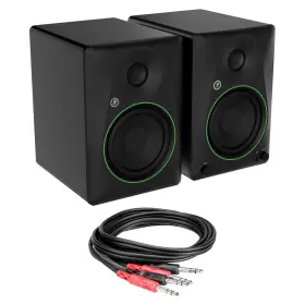 Cmck001-01 Mackie Cr5bt 5.25 Inch Studio Monitors Bundle With 3-foot Stereo 1/4 Trs Cable
