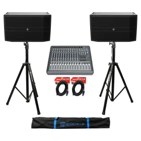 Drm12a-p Mackie Rvss2 Rpm1470 2 12 Inch 2000w Arrayable Dj Pa Loud Speakers Powered Mixer Stands