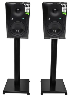 Rs21b Mackie Mr524 Pair 5 Inch 50 Watt Powered Active Studio Monitor Speakers 21 Stands Rs21b Mackie Mr524 Pair 5 Inch 50 Watt Powered Active Studio Monitor Speakers 21 Stands