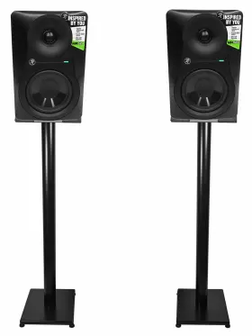 Rs37b Mackie Mr524 Pair 5 Inch 50 Watt Powered Active Studio Monitor Speakers 37 Stands