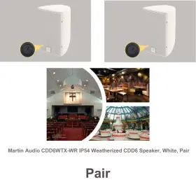 Cdd6wtx-wr-rb Martin Audio Cdd6wtx-wr Ip54 Weatherized Cdd6 Speaker White Pair