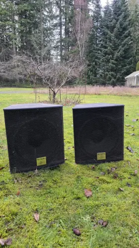 Sa95-1 Mccauley Pa Speakers Pair Passive Biamp Wired Xlr 550w Black