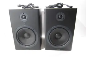 605800 Monoprice Pair Of 8 Inch Pro Audio Powered Studio Monitor Speakers