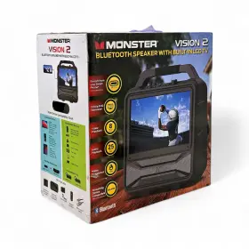 Monster 827396553008 Vision 2 Bluetooth Video Speaker With Built-in Lcd Tv 15.6 Inch 60w Audio