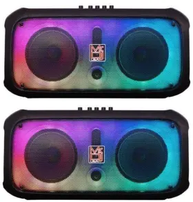 Mr. Dj 826843984402 Usa - 2 Piece Set Fire-flame 6.5 X Rechargeable Portable Bluetooth Karaoke