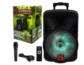 Dj12bat Mr. Dj 847169057236 Usa 12 Portable Trolley Pa Active Powered Bluetooth Tws Speake