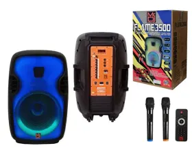 Flame3500 Mr Dj Flame3500led - Pro Portable 15 Inch 2-way Full-range Powered/active Speaker