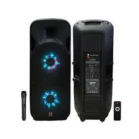 Mr Dj Usa 826843942617 Mr. Lets Jump 3-way Dual 15 Inch Portable Active Full Range Speaker 5000 Watts