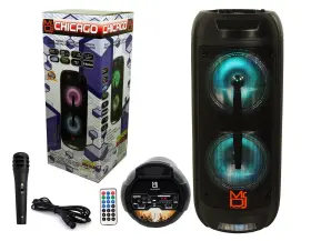 Mr Dj Usa 826843970436 Mr. Chicago Dual 8 Inch Portable Bluetooth Speakerdual Pa Active