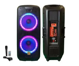 Dj-215bta-after-party Mr Dj Usa Dj215bta Dual 15 Inch 5000w Power Speaker With Built-in Bluetooth And Battery