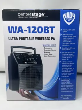 Wa-120bt Nady Wireless Portable Compact Pa Full Range Speaker System