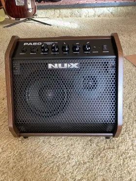 Nux Pa-50 Personal Monitor 50w Frfr 2 Channel Amplifier New Open Box