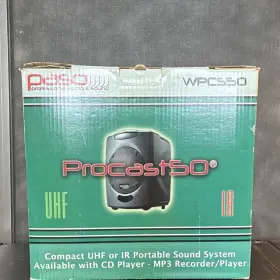 Procast50 Paso Wpcs50 Uhf Ir Portable Sound System Black Model Mpn