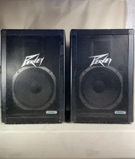 112dl Peavey Pair Passive Pa Speakers Dual 12 Inch 2-way Stage Monitors