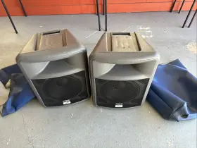 Pr12 Peavey Two Pr 12d 2-way Powered Pa Speakers Black Used Excellent Local Pickup