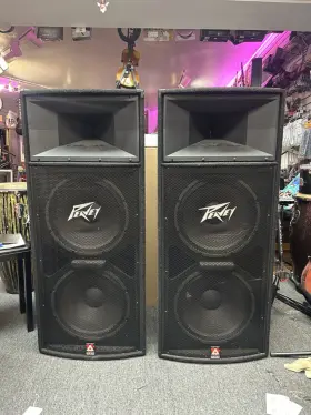 Tls4 Peavey Tls 4 2-way 2x15 Inch Stage Speakers With Tweeters Black