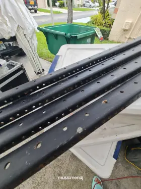 Rr-15u Penn Fab 4-pack 15u Rack Rails Black Powder Finish Used