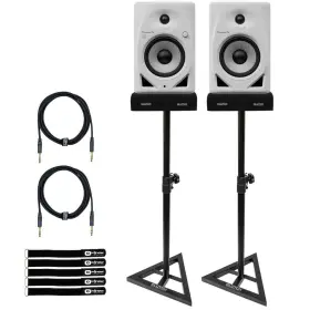 Dm-50d-bt-w Pioneer 679628432649 Dj 5 Inch White Bluetooth Studio Monitor Speakers W Stands