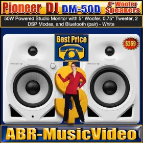 Dm-50d-w Pioneer Dj Dm-50d 5-inch Active Monitor Speaker - White Pair