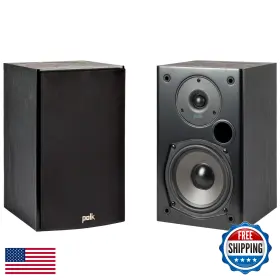 B002rjlhb8 Polk Audio T15 Bookshelf Speakers - Deep Bass Dolby/dts Wall-mountable Pair B