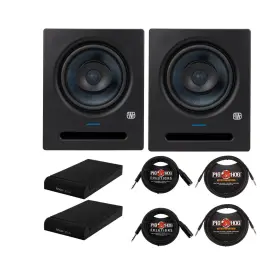 Presonus 196271066767 Eris Pro 8 Inch 2way Studio Monitors 14 Trs Cables Bundle