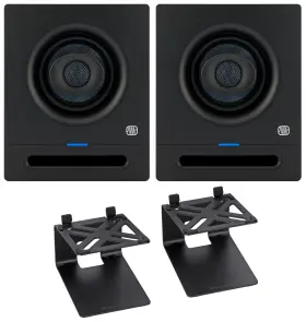 Presonus 4 Sr4 Pair Eris Pro Powered Active Inch Studio Monitor Speakers Riser Stands