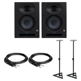 Cpre252-03 Presonus Eris Studio 5 Monitors Bundle With Trs Cables And Floor Stands