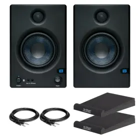 Cpre254-01 Presonus E5 Bt 5-inch Studio Monitors Bundle With Trs Cables And Isolation Pads