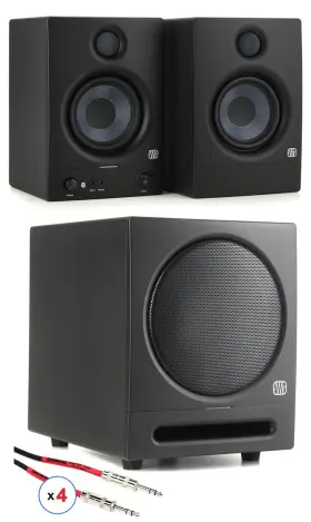 Eris4.5btsubbn Presonus Eris 4.5bt 4.5-inch Powered Bluetooth Studio Monitors And 8-inch