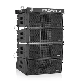 5000w Proreck 210bp Dual 10ftft Full Range Powered Array Speaker System X4