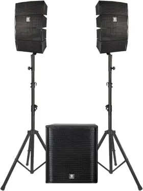 3500-1 Proreck Club 3500 Pa Speaker System 3000w Dj Powered Combo Set 15 Inch Subwoofer