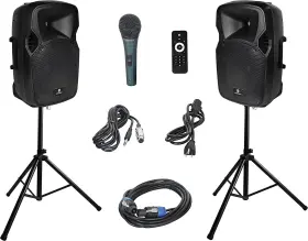 1000w Proreck 6974210700019 Party 12 Pa Speaker System Powered Inch 2-way Bluetooth/usb Set