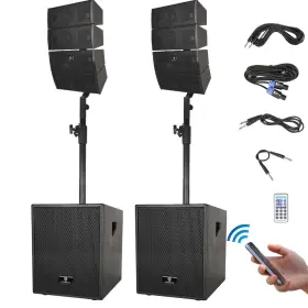 4000w Proreck 6974210700170 Club 3000 Pa Speaker System Line Array Subwoofer 12 Inch