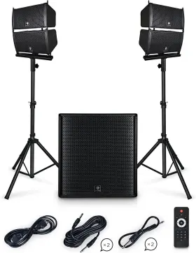 4000w Proreck 6974210700187 Club 4000 Pa Speaker System Bluetooth 18ftft Stereo Dj Powered Sub