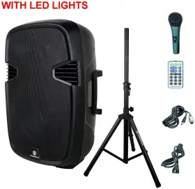 Pr-c15 Proreck 6974210700194 Powered Dj/pa Speaker Portable 15-inch 600 Watt 2-way Bluetooth