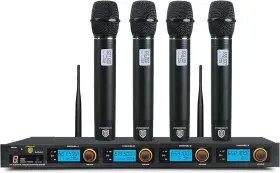 Mx44 Proreck 6974210702266 4-channel Uhf Wireless Microphone System With 4 Hand-held Mics
