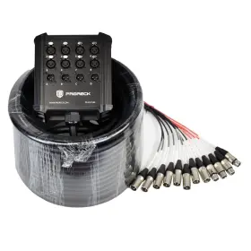 Proreck 6974210702310 8 4 Channel Xlr Low Profile Splitter Snake Cable Circuit Board -100 Feet