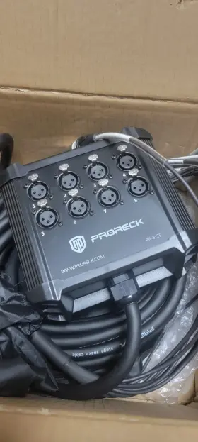 Proreck 974210701139 Pr-8 25 Low Profile Xlr Send Snake Cables Feet