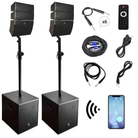 4000w Proreck Audio 799355096218 Club 3000 12-inch Dj Powered Pa Speaker System Combo Set With
