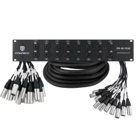 Pr-16-1530-1 Proreck 16-channel Splitter Snake Cables Rack Mount Xlr Trs Combo Set 15ft 30ft