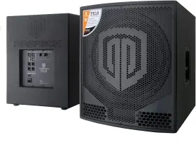 Proreck-pr18 Proreck 18 Inch 2000w P.m.p.o Active Powered Pa Dj Subwoofer Cabinet Bass Boost