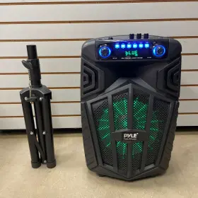 Pyle 842893142562 880w Portable Bluetooth Pa Speaker Rechargeable Without Power Adapter