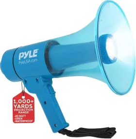 Pmp67wltb Pyle 40w Portable Megaphone Bullhorn And Flashlight With Siren