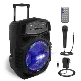 Pphp1264a Pyle 12ftft Portable Bluetooth Speaker System 1000w Karaoke With Led Lig