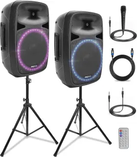 Pphp1569ut Pyle Pa Combo Speaker System-500 Watt With Aux Input And Microphone Karaoke Machine