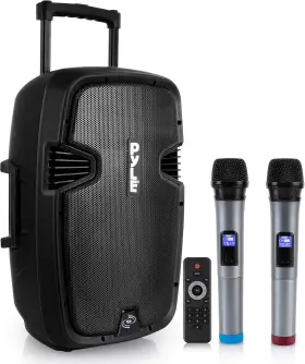 Pphp1599wu Pyle Karaoke Portable Pa Speaker System - 1600w Active Powered Bluetooth Compati